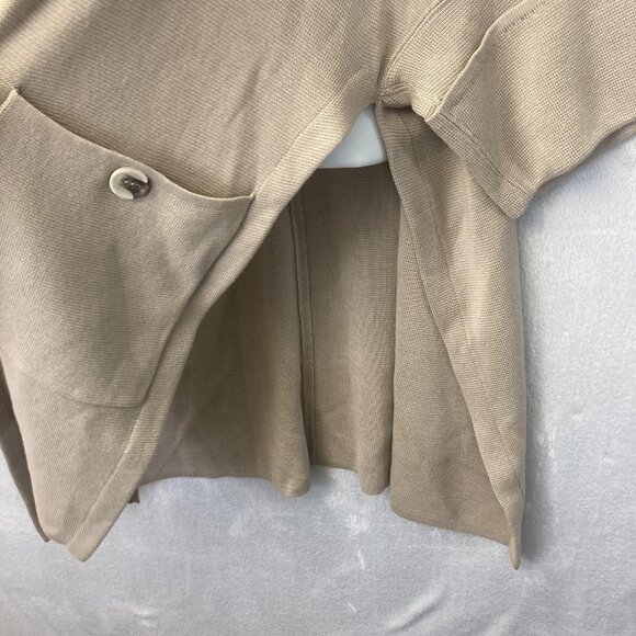 MarlaWynne Oversized Cardigan Sweater Womens XXS Tan Poncho Lagenlook Pockets - Picture 9 of 16